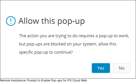 Pop-Up-Meldung „Zulassen“