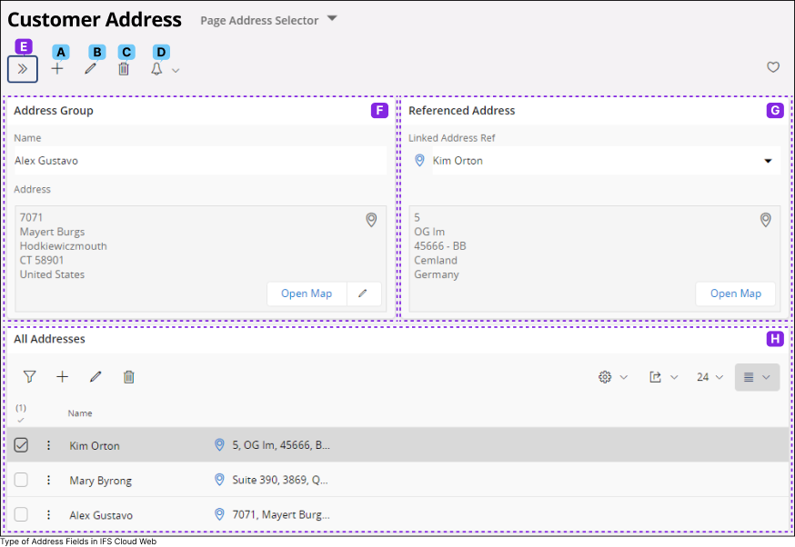 Address Field Types