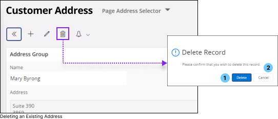 Deleting an Address
