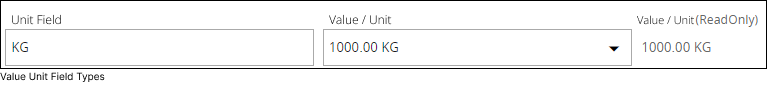 Value Unit Field