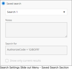Saved Search