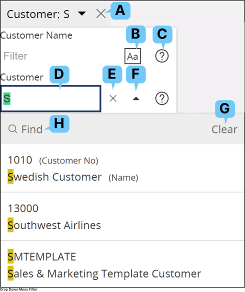 Drop Down Filter