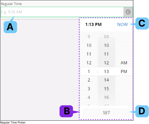 通常の時刻ピッカー