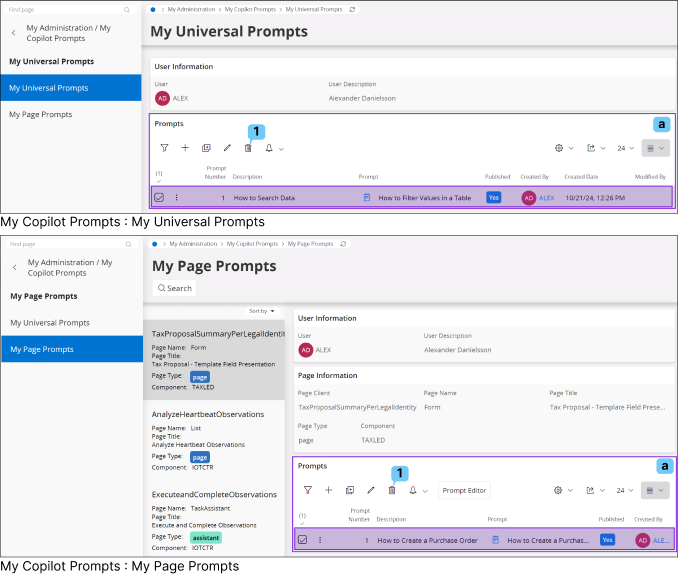 削除プロンプト