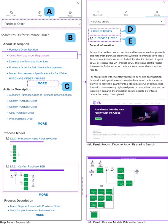ヘルプパネル: 参照タブ